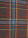 Tejido de forro polar con estampado de tartán / Rojo/Negro / Se vende por metros