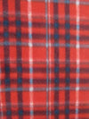 Tejido de forro polar con estampado de tartán / Rojo/Negro / Se vende por metros