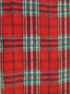 Tejido de forro polar con estampado de tartán / Rojo/Negro / Se vende por metros