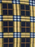 Tartan Plaid Polar Fleece Fabric / Navy/Sunshine / Sold By The Yard
