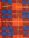 Tejido de forro polar con estampado de tartán / Rojo/Negro / Se vende por metros