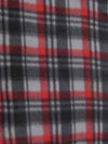 Tejido de forro polar con estampado de tartán / Rojo/Negro / Se vende por metros