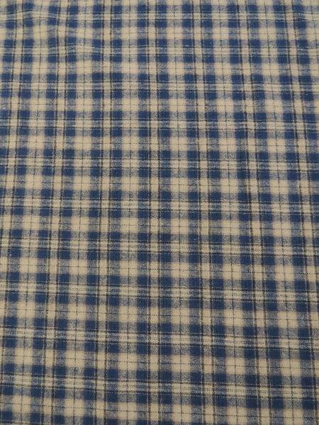 Tejido de franela para uniformes con estampado de tartán / Caqui/Azul