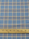 Tartan Plaid Uniform Apparel Flannel Fabric / Aqua/Khaki||color:Aqua/Khaki