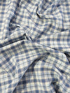 Tartan Plaid Uniform Apparel Flannel Fabric / Light Blue