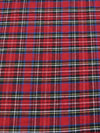 Tartan Plaid Uniform Apparel Flannel Fabric / Red/Multi-Color / Sold By The Yard