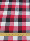 Tartan Plaid Uniform Apparel Flannel Fabric / Red/Black/White||color:Red/Black/White