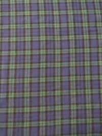 Tartan Plaid Uniform Apparel Flannel Fabric / Green/Purple