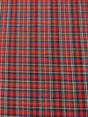 Tartan Plaid Uniform Apparel Flannel Fabric / Red/Black