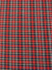 Tejido de franela para uniformes con estampado de tartán / Rojo/Negro