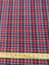 Tartan Plaid Uniform Apparel Flannel Fabric / Red/Black||color:Red/Black