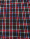 Tartan Plaid Uniform Apparel Flannel Fabric / Black/Red