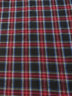 Tartan Plaid Uniform Apparel Flannel Fabric / Black/Red