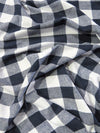 Tartan Plaid Uniform Apparel Flannel Fabric / Buffalo Navy / Sold By The Yard