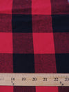 Tartan Plaid Uniform Apparel Flannel Fabric / Big Buffalo Red/Black / Sold By The Yard