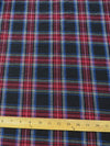 Tartan Plaid Uniform Apparel Flannel Fabric / Black/Red||color:Black/Red