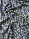 Tartan Plaid Uniform Apparel Flannel Fabric / Olive/Blue