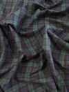 Tartan Plaid Uniform Apparel Flannel Fabric / Navy/Hunter