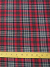 Tartan Plaid Uniform Apparel Flannel Fabric / Red/Gray||color:Red/Gray