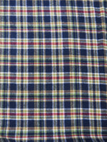 Tejido de franela para uniformes con estampado de tartán / Multicolor / Se vende por metros