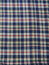 Tejido de franela para uniformes con estampado de tartán / Multicolor / Se vende por metros