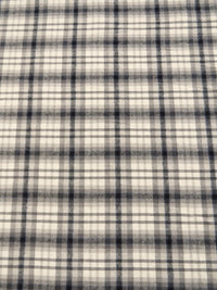 Tartan Plaid Uniform Apparel Flannel Fabric / Gray/Black / Sold By The Yard