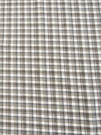 Tartan Plaid Uniform Apparel Flannel Fabric / Sage/White / Sold By The Yard