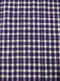 Tartan Plaid Uniform Apparel Flannel Fabric / Purple/White / Sold By The Yard