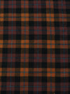 Tartan Plaid Uniform Apparel Flannel Fabric / Orange/Black / Sold By The Yard