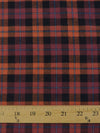 Tartan Plaid Uniform Apparel Flannel Fabric / Orange/Black / Sold By The Yard||color:Orange/Black