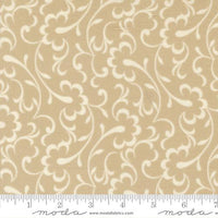 Tan Arabesque Wilshire Moonbeam Cotton 44"/45" Fabric Per Yard