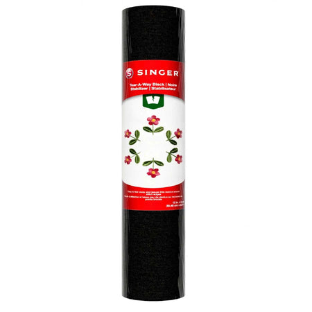 Estabilizador adhesivo SINGER® Tear-A-Way negra de 12" x 5 yardas (30.48 cm x 457 cm)