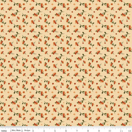 The Awe of Autumn Bittersweet Latte 43"/44" Fabric Per Yard