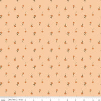Tela «The Awe of Autumn Flower Toss Blush», 43"/44", por yarda