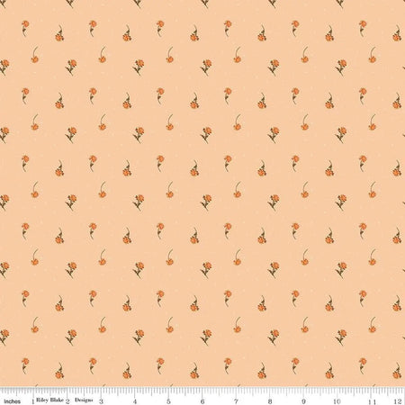 The Awe of Autumn Flower Toss Blush 43"/44" Fabric Per Yard