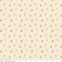 Tela «Awe of Autumn Flower Toss Cream», 43"/44", por yarda