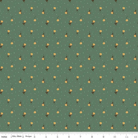 The Awe of Autumn Flower Toss Pine 43"/44" Fabric Per Yard