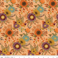 The Awe of Autumn Main Orange 43"/44" Fabric Per Yard