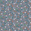 Christmas Santas Colony Icons on Blue 100% Cotton Price per Yard