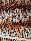Orange Velboa Tiger Animal Short Pile Fabric / Sold By The Yard||color:Orange Tiger