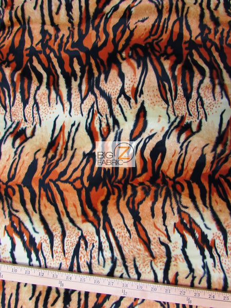 Orange Velboa Tiger Animal Short Pile Fabric / Sold By The Yard||color:Orange Tiger