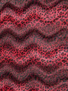 Red/Black Velboa Leopard Animal Short Pile Fabric / Sold By The Yard||color:Red/Black Leopard