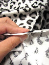 Red/White Velboa Leopard Animal Short Pile Fabric / Sold By The Yard
