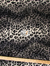White/Grey Velboa Leopard Animal Short Pile Fabric / Sold By The Yard||color:White/Grey Leopard