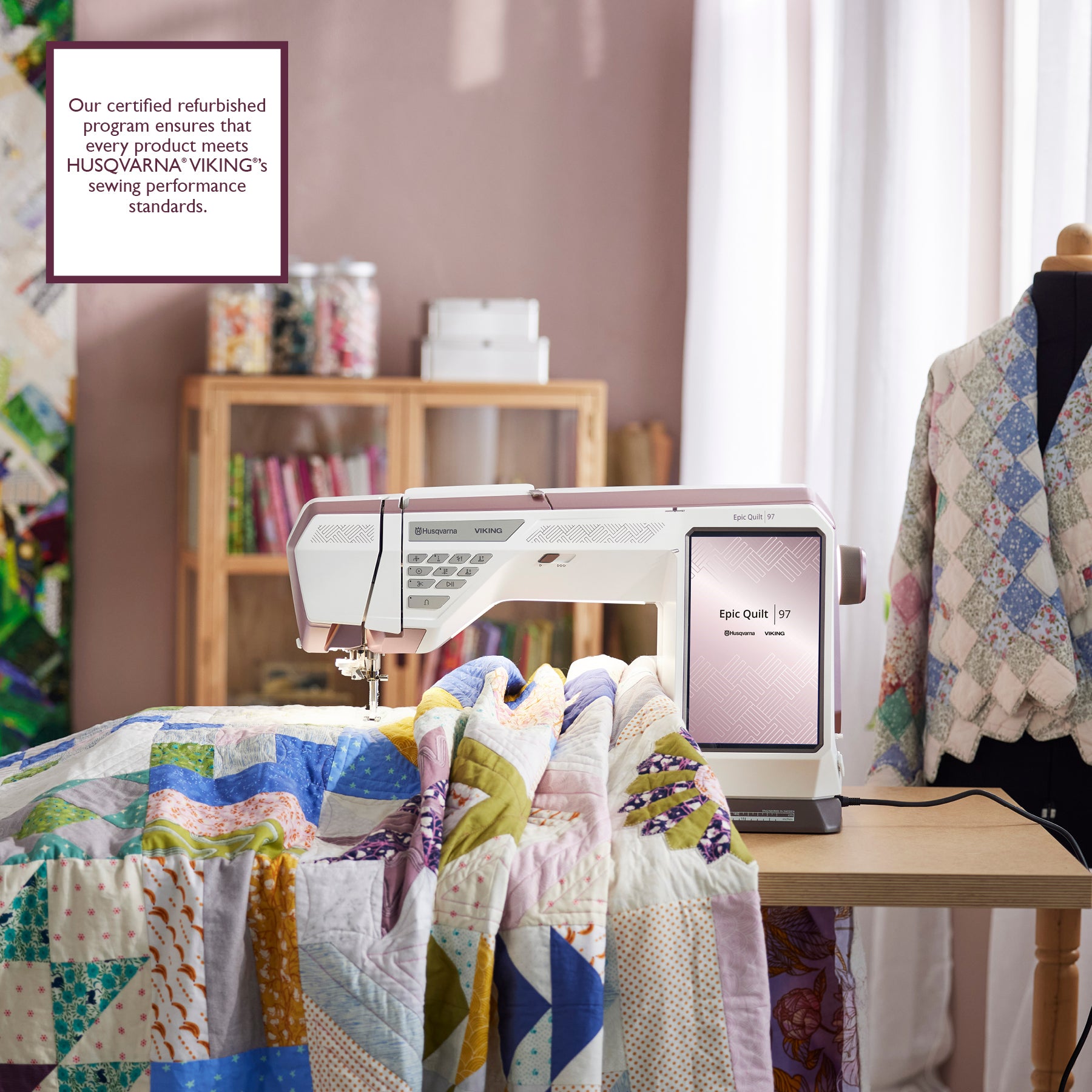 Refurbished EPIC™ QUILT™ 97 Sewing Bundle | Husqvarna® Viking®