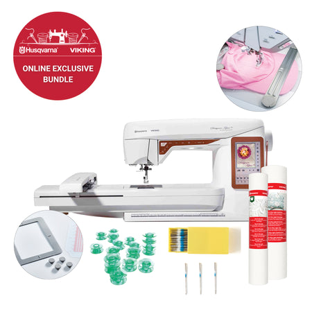 Paquete de máquina de coser y bordar HUSQVARNA® VIKING® DESIGNER TOPAZ™ 40