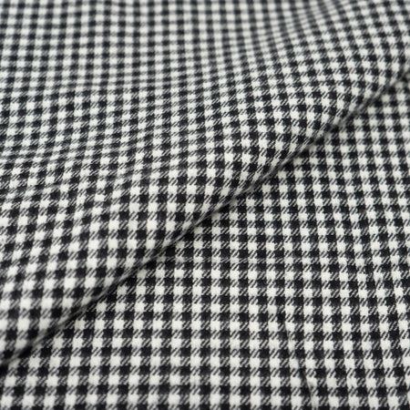 RTC Fabrics 44"/45" Wide 100% Cotton Yarn Dyed Flannel Cut by Yard, Plaid Cream Black