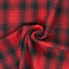 RTC Fabrics 44"/45" Wide 100% Cotton Yarn Dyed Flannel  Cut by Yard, Plaid Black Red