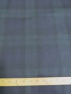 100% Waxed Cotton Tartan Plaid Canvas Fabric - Blackwatch