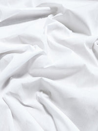 Tejido liso de poliéster y algodón, ancho 147 cm/152 cm / Blanco / Se vende por metros